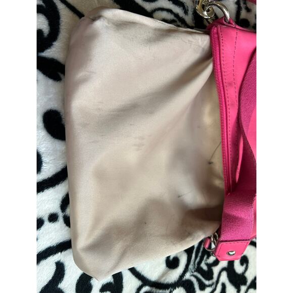 Hot Pink Leather Coach Crossbody with Turnlock - Picture 8 of 9